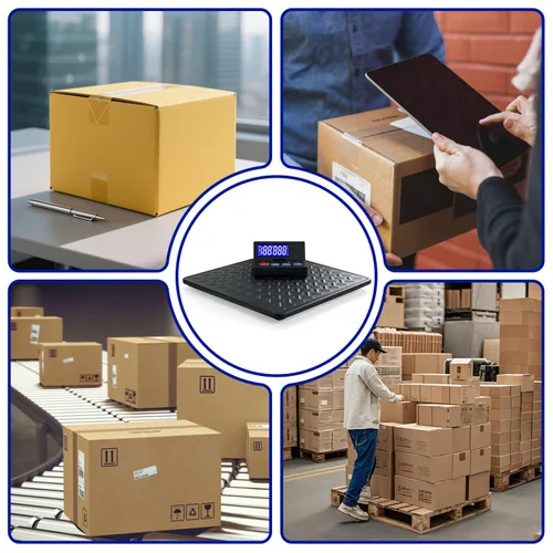 Vista 8 de 440 lb Escala postal digital de 10 g de precisión para envíos de paquetes con LCD retroiluminada, plataforma de acero aleado, alimentación por