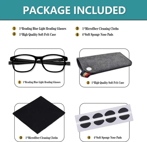 Vista 7 de Lentes de lectura magnéticos con bloqueo de luz azul, lentes de lectura para computadora para hombres y mujeres