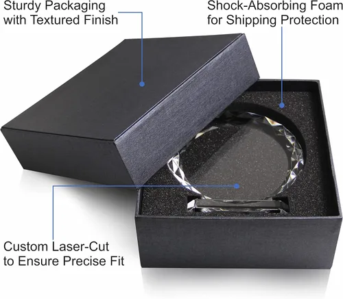 Vista 5 de Regalo de aniversario de bodas de cristal personalizado para él o Ella, con nombres de pareja y fecha de aniversario, regalo de aniversario