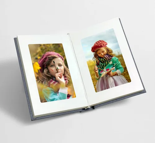 Vista 9 de Álbum de fotos pequeño de 4 x 6 con capacidad para 24 unidades, ideal para álbumes de fotos o fotos temáticas (negro/interior blanco)