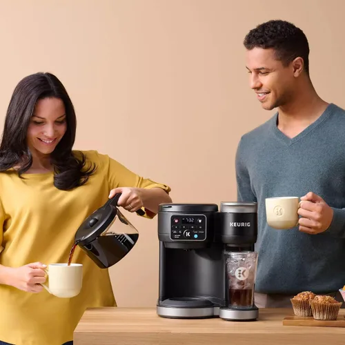 Vista 9 de Keurig KD5600 K-Duo - Cafetera caliente y helada de una sola porción y jarra, depósito de 72 onzas, tecnología MultiStream (Gen 2), negro (renovado)