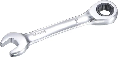 Vista 17 de uxcell Llave combinada de trinquete rechoncha de 0.236 in métrica 72 dientes 12 herramientas terminadas en caja de puntos, CR-V