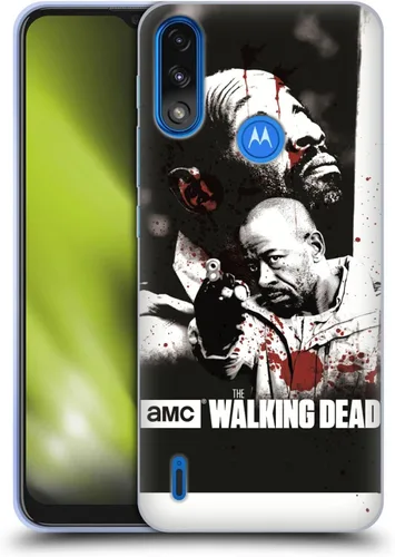 Vista 8 de Head Case Designs Officially Licensed AMC The Walking Dead Blood Bath Daryl Gore Soft Gel Case Compatible with Moto E7 Power/Moto E7i Power