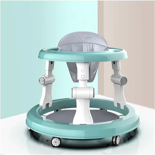 Vista 6 de KITCISSL Andador para bebés, andadores para bebés, artículos esenciales para bebés, andadores para niños y niñas, regalos de primera calidad con Azul