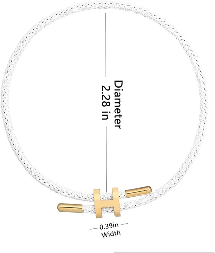 Vista 2 de Bracelets for Women Adjustable Charm Bracelet, 18k Gold-plated Buckle Design Titanium Steel Wire Rope Women's Gift Jewelry