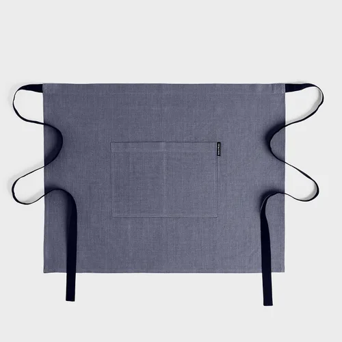 Vista 13 de Solino Home Delantal de lino estilo bistró para servidor, lazos extralargos con bolsillos, medio delantal de lino 100% puro para hombres y mujeres