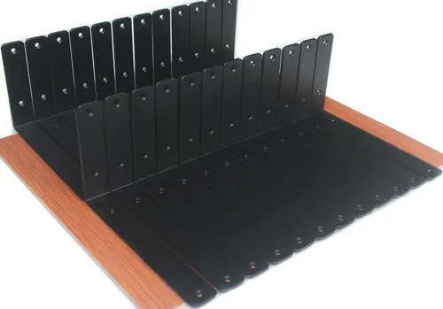 Vista 62 de Paquete de 2 soportes de estante en L de 6 pulgadas de largo x 6 pulgadas de alto x 1.5 pulgadas de ancho, 5 mm de grosor, soportes de estante