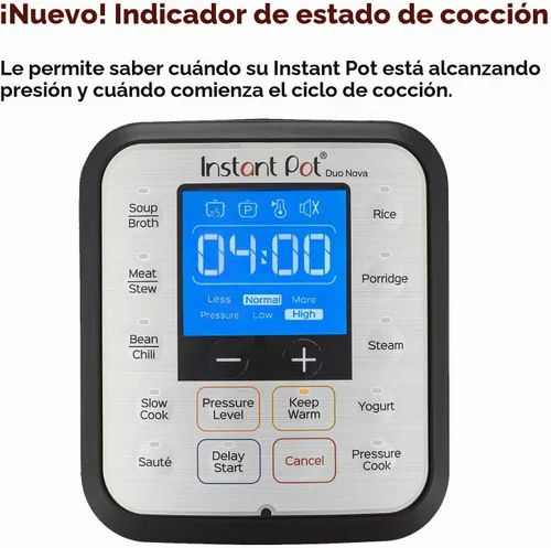 Vista 7 de Instant Pot NOVA 6 Olla a presión de 6 cuartos de galón, acero inoxidable/negro