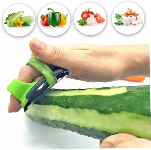 Vista 6 de Pelador de dedos, agarres para dedos de frutas vegetales, pelador de palma, herramientas de pelado de zanahoria de patata para peladores de cocina