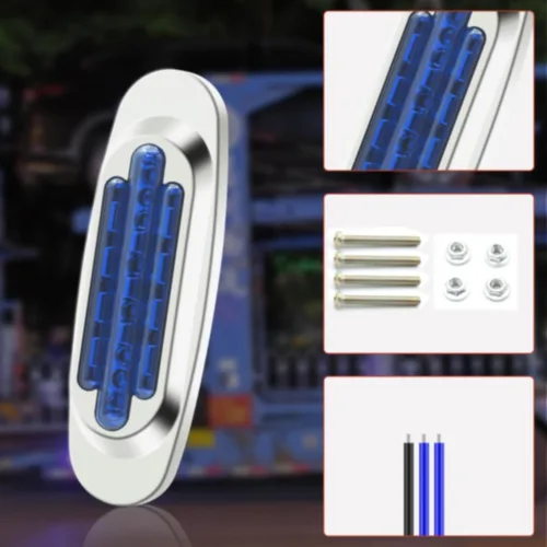 Vista 6 de 2 luces LED de marcador de remolque, luz de espacio para montaje en superficie, 5.9 pulgadas, impermeable, sellada, indicadores de marcador lateral