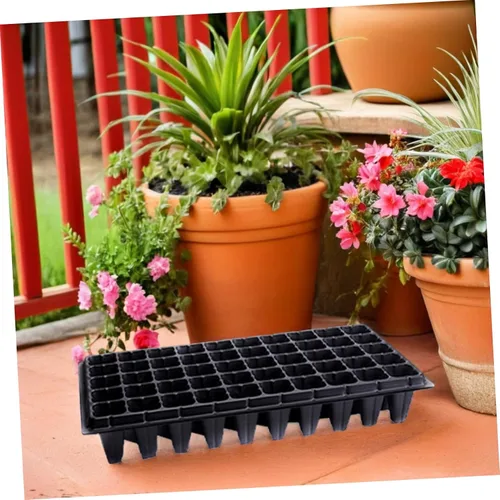 Vista 9 de Yardwe Bandejas de germinación de 10 piezas para plantas de jardín de interior, kit de cultivo de plantas