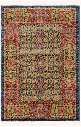 Vista 10 de Unique Loom Palace Collection - Alfombra geométrica tradicional, 2 pies x 3 pies, color azul marino/marrón