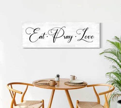 Vista 12 de NATVVA Pósteres rústicos de pared con texto en inglés «Better Together», lienzo, arte para dormitorio principal, sobre la cama, póster de decoración