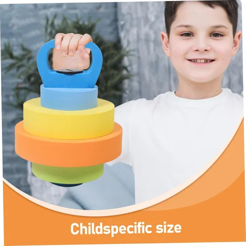 Vista 3 de Abaodam 1 par de mancuernas de agua ajustables de Eva para gimnasia ligera flotante para natación, preescolar, ejercicios de brazo, mancuernas