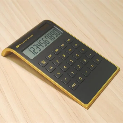 Vista 2 de 【Letitfly】 Calculadora, electrónica para la oficina y el hogar, calculadora de escritorio de doble alimentación, alimentación solar, pantalla LCD