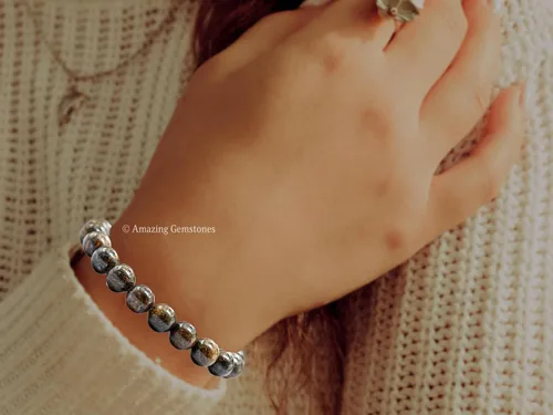Vista 827 de Amazing Gemstone Crystal Bracelet for Women Men's Gifts - Protection Healing Crystal Bracelet - 8mm Gemstone Beaded Stretchable Bracelet Pulseras