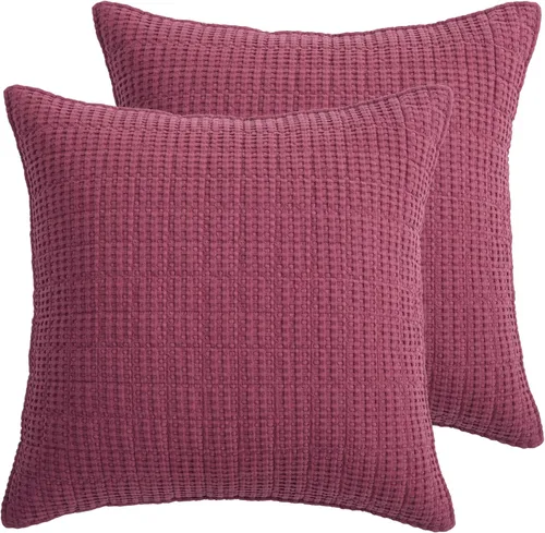 Vista 13 de Levtex Home - Mills Waffle - Juego de fundas de almohada Euro (Set de dos) - Spa - Tamaño de funda (66x66 cm), sin inserto
