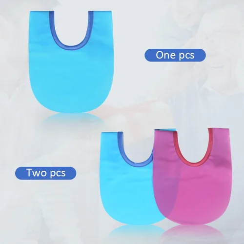 Vista 6 de Cubierta de ducha para traqueotomía, protector de estoma para traqueotomía, impermeable, protector de estoma de cuello (azul y rosa rojo, 2 piezas)