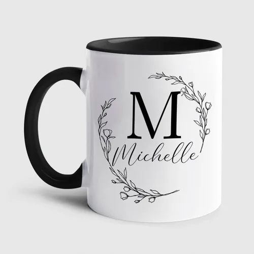 Vista 8 de Taza de café personalizada con nombre de flor de cerezo, taza de café blanca de flor de cerezo, taza de viaje de flor de cerezo, regalo