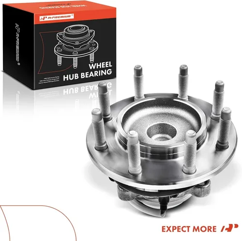 Vista 9 de A-Premium Rodamiento de rueda delantera y conjunto de cubo con ABS y 8 lengüetas compatible con Chevrolet y GMC - 2003-2017 - Express