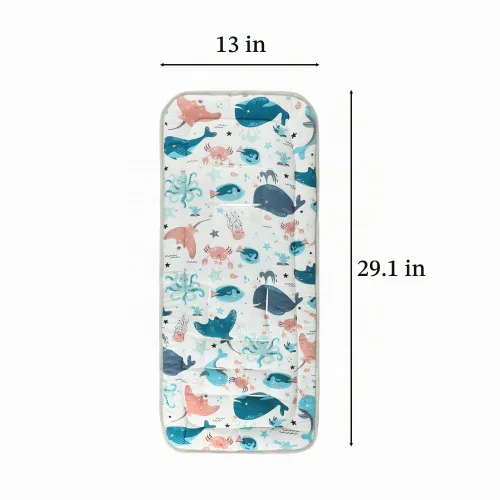 Vista 6 de Forro universal para asiento de cochecito, reversible, transpirable, lavable, tapete de inserción para cochecito de bebé
