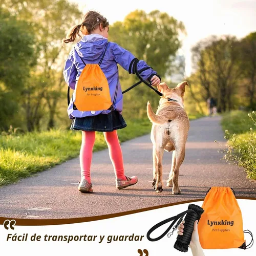Vista 4 de Lynxking - Correa de control para perros - Correa larga de adiestramiento para perros - Línea de seguimiento con asa cómoda - Cuerda para cachorros