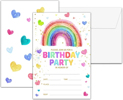 Vista 23 de Invitaciones para fiesta de primer cumpleaños, invitaciones de cumpleaños con purpurina de globo, invitaciones de cumpleaños de doble cara