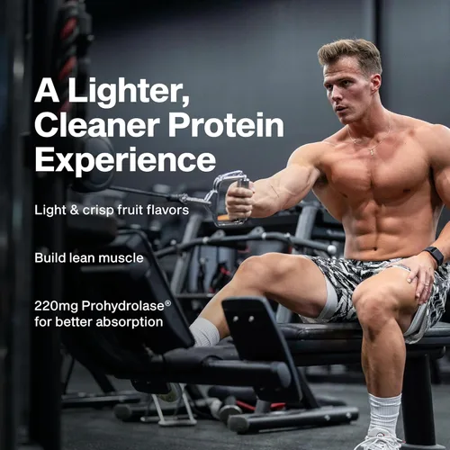 Vista 2 de MuscleTech Proteína de suero en polvo transparente aislado de proteína de suero aislado de suero de leche en polvo para mujeres y hombres, bebida