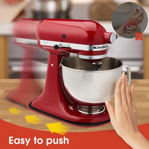 Vista 6 de Paquete de 2 alfombrillas deslizantes para batidora, batidora, compatible con batidora de pie Kitchenaid de 4.5 a 5 cuartos de galón, AirFryer