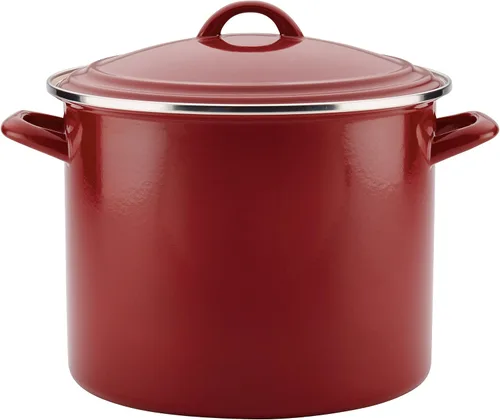 Vista 6 de Ayesha Curry Kitchenware Ayesha Curry - Olla esmaltada de curry en acero con tapa, 12 cuartos de galón, azúcar morena Azúcar Moreno