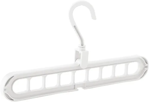 Vista 7 de Magic Multi-Port Support Clothes Rack Multifunctional Plastic Storage Clothes Hanger Clothes Rack(Beige)
