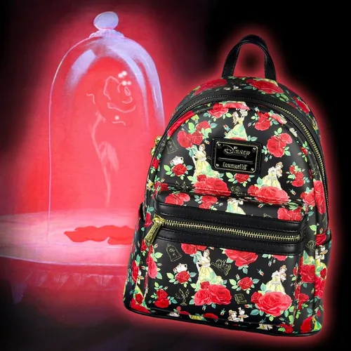 Vista 5 de Loungefly Disney Beauty And The Beast Belle Roses - Mini mochila Negro - Mochila de día
