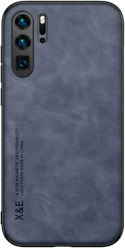 Vista 5 de Kepuch Silklike Caso Para Huawei P30 Pro - Cubierta De Parachoques Placa De Metal Incorporada Para Huawei P30 Pro - Negro