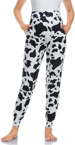 Vista 2 de Pantalones casuales de maternidad para mujer, elásticos, cómodos