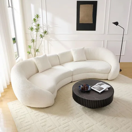 Vista 11 de Sofá modular modular de asiento profundo de 118 pulgadas con otomana
