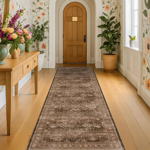 Vista 53 de Hazo Haus – Alfombra pequeña para entrada, cocina o baño, antideslizante con base de goma, resistente a las manchas y a la decoloración, diseño