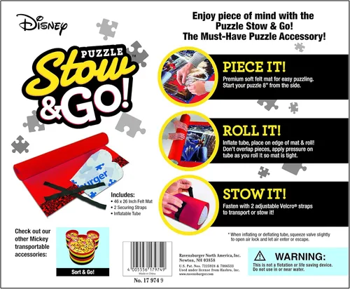 Vista 2 de Ravensburger 17974 Disney Mickey Puzzle Stow & Go - Almacena y transporta rompecabezas de hasta 1000 piezas