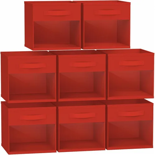 Vista 19 de DIMJ Cubo de almacenamiento, 6 paquetes de contenedores plegables con asas, contenedores de tela para organización, cubos organizadores