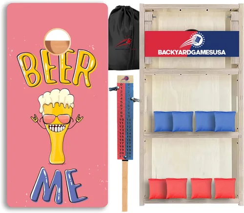 Vista 28 de CornholeGamesUSA Pro - Juego de tablas de Cornhole Fabricado en Estados Unidos Abedul báltico 3/4 Sin rebote Patas triples gruesas Dos