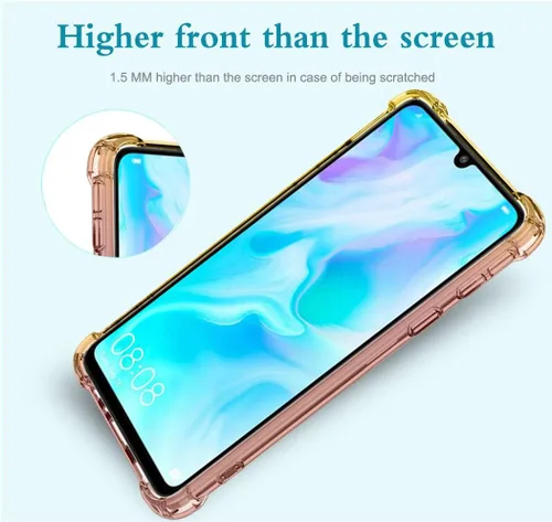 Vista 5 de Funda protectora para Huawei P30 Lite/Nova 4E MAR-LX3A, lindo degradado transparente delgado, a prueba de golpes, suave, flexible, TPU, funda