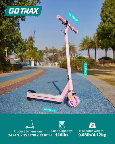 Vista 9 de Gotrax Electric Scooter for Kids 4-7, Max 3 Mile & 6Mph,Thumb Control Negro