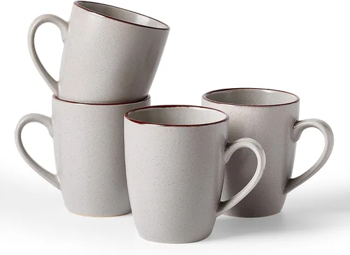 Vista 35 de famiware Venus - Tazas de café para 4, juego de tazas de 12 onzas, taza para beber con asa para café, té, cacao, leche, carbón