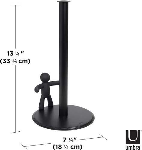 Vista 3 de Umbra Buddy - Toallero de papel para encimera, color negro