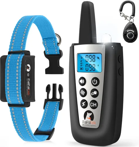 Vista 9 de PaiPaitek Collar automático de ladridos con control remoto para perros grandes, rango de hasta 3300 pies de alcance combinado de collar de corteza
