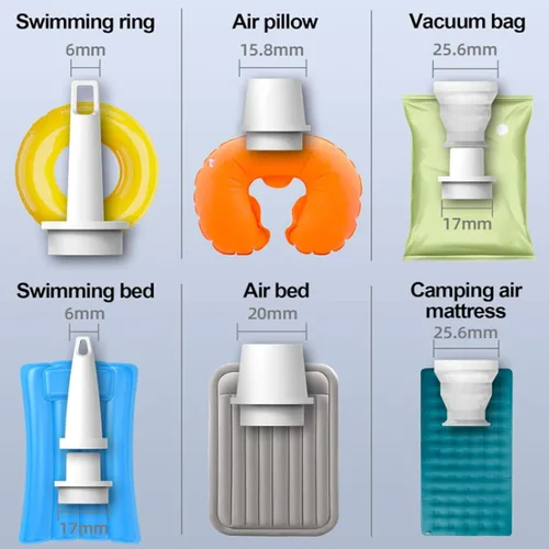 Vista 2 de Bomba de aire pequeña y portátil Ultra Mini, inflable de 38000 RPM, flotadores de piscina, viajes, camping, inflador de colchón de aire recargable