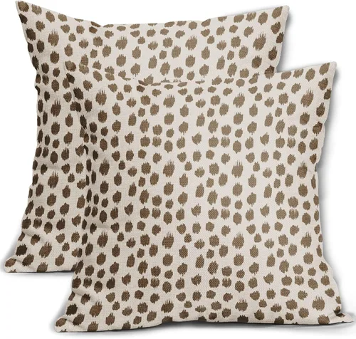 Vista 62 de Sweetshow Juego de 2 fundas de almohada de 16 x 16 pulgadas, diseño bohemio, con diseño de lunares, moderno y moderno, para exteriores, decorativas