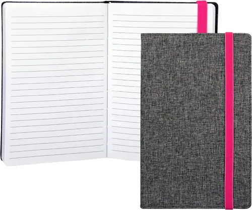Vista 19 de Samsill, diario de escritura, cubierta de tapa dura, tamaño clásico, 5,25 pulgadas x 8,25 pulgadas, 120 hojas revestidas (240 páginas), negro