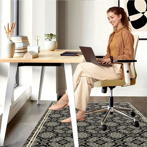 Vista 8 de Tapete para silla de oficina para piso de madera dura, 36"x48" tapete antideslizante para silla de escritorio para pisos duros, alfombra