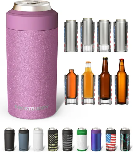 Vista 13 de Frost Buddy Enfriador de latas universal, aislante de latas de acero Blanco (Allwhite)