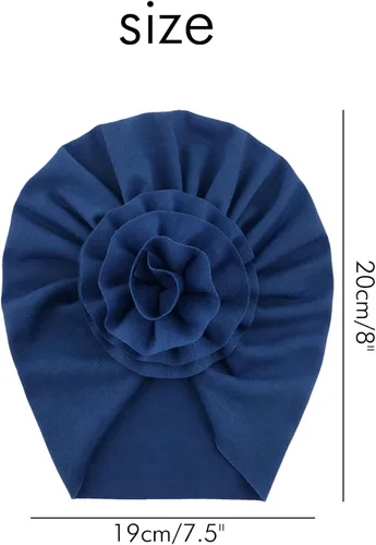 Vista 6 de inSowni 8 unidades de gorras de turbante para hospitales de guardería gorros con flores para bebés y niñas recién nacidos